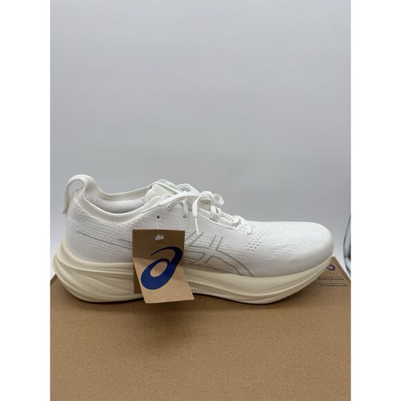 ASICS Gel-Nimbus 26 Running Shoes Mens Size 14 Off White Grey 1011B794-101 New - Picture 4 of 12